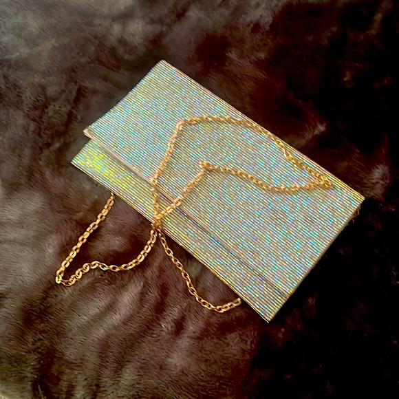 Handbags - Letter, elegant silver bag.